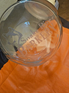 Limited Edition Glass Etched Cookie Jar